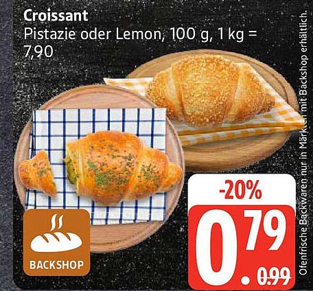 Croissant Pistazie oder Lemon, 100 g