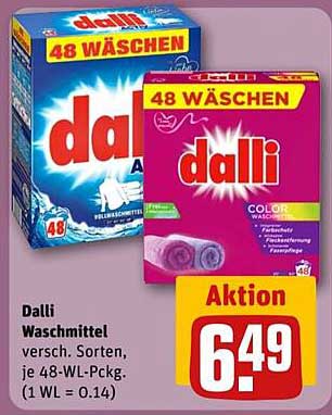 Dalli Waschmittel - 48 Waschladungen in verschiedenen Sorten