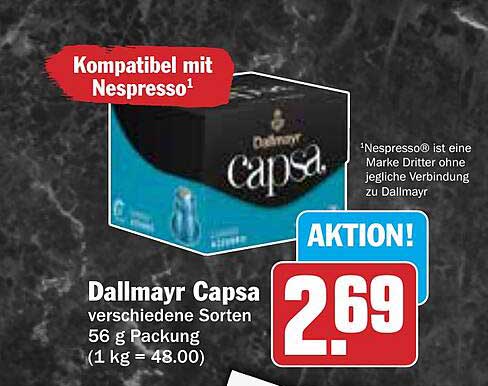 Dallmayr Capsa verschiedene Sorten 56 g Packung