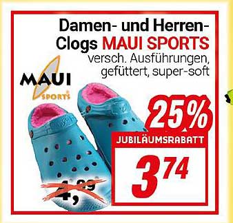 Damen- und Herren-Clogs MAUI SPORTS