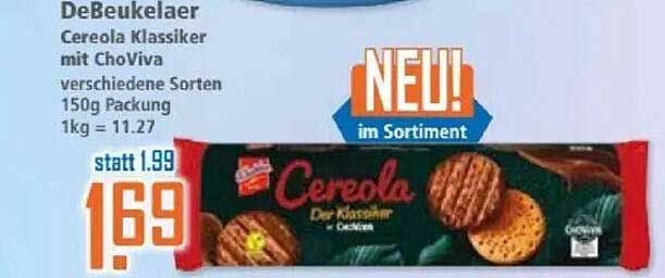 DeBeukelaer Cereola Klassiker mit ChoViva – verschiedene Sorten 150g Packung