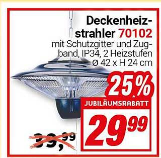 Deckenheizstrahler 70102 mit Jubiläumsrabatt