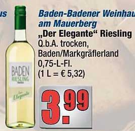 "Der Elegante" Riesling Q.b.A. trocken