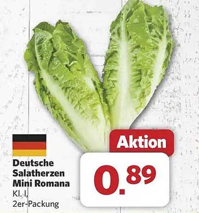 Deutsche Salatherzen Mini Romana 2er-Packung