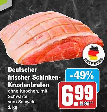 Deutscher frischer Schinken-Krustenbraten 1 kg