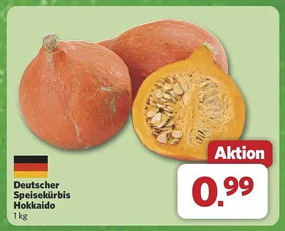 Deutscher Speisekürbis Hokkaido 1 kg