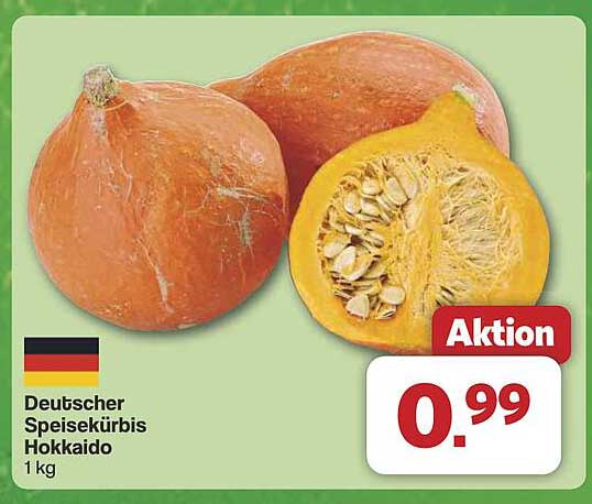 Deutscher Speisekürbis Hokkaido 1 kg