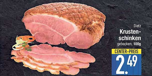 Dietz Krustenschinken gebacken, 100g