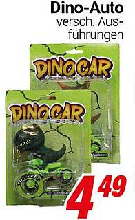 Dino-Auto verschiedene Ausführungen