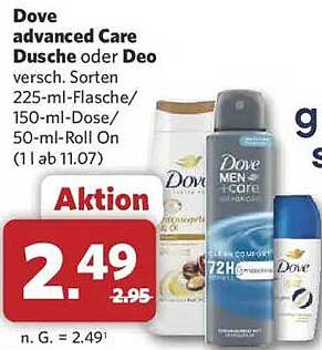 Dove advanced Care Dusche oder Deo - verschiedene Sorten!