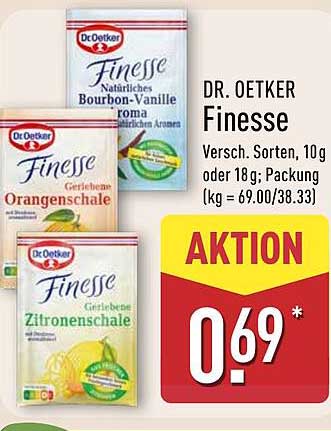 DR. OETKER Finesse – Verschiedene Sorten, 10 g oder 18 g