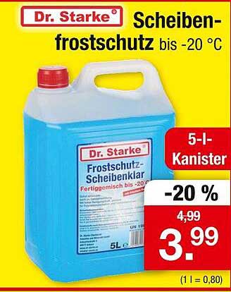 Dr. Starke Scheibenfrostschutz bis -20 °C - 5-l-Kanister