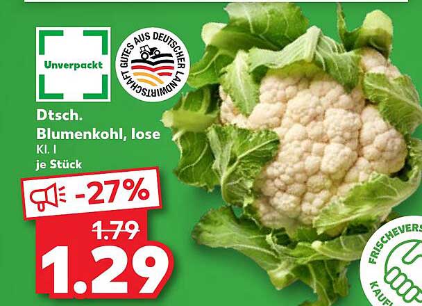 Dtsch. Blumenkohl, lose - 1 Stück
