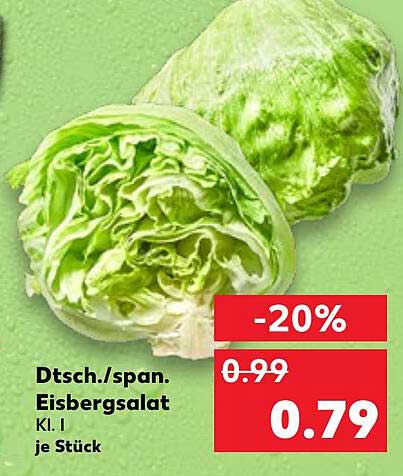 Dtsch./span. Eisbergsalat Kl. I je Stück