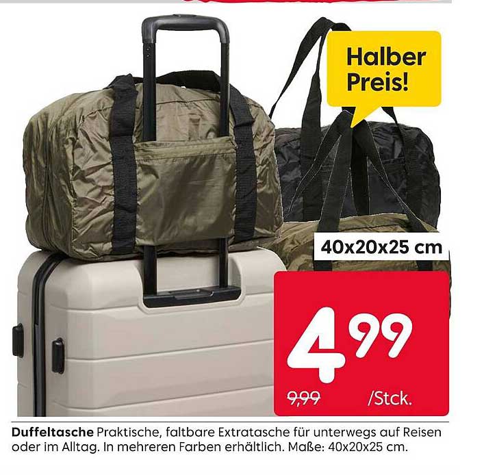 Duffeltasche Praktische, faltbare Extratasche für unterwegs auf Reisen oder im Alltag