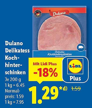 Dulano Delikatess Kochschinken