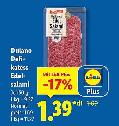 Dulano Delikatesse Edelsalami 150 g