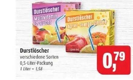 Durstlöscher verschiedene Sorten 0,5-Liter-Packung