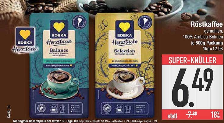 EDEKA Herzstücke Röstkaffee 500g - Super-Knüller