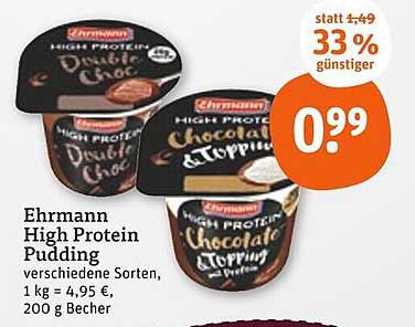 Ehrmann High Protein Pudding – verschiedene Sorten
