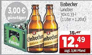 Einbecker Landbier 30x0,33l (1 Liter = 1,26€)