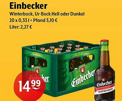 Einbecker Winterbock, Ur-Bock Hell oder Dunkel – 20 x 0,33 l