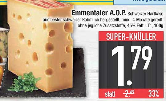 Emmentaler A.O.P. Schweizer Hartkäse