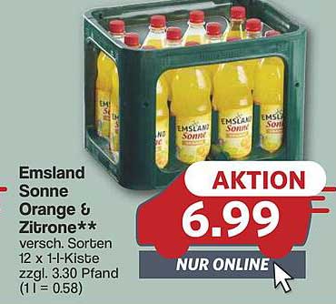 Emsland Sonne Orange & Zitrone - Erfrischender Genuss für jeden Anlass