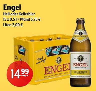 Engel Hell oder Kellerbier 15 x 0,5 l