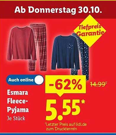 Esmara Fleece-Pyjama – Gemütlichkeit für die kalten Tage