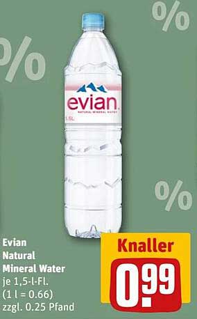 Evian Natural Mineral Water 1,5 l