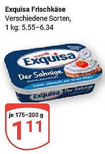 Exquisa Frischkäse, Verschiedene Sorten, 175-200 g