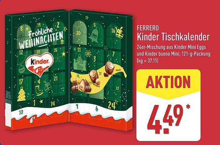 FERRERO Kinder Tischkalender