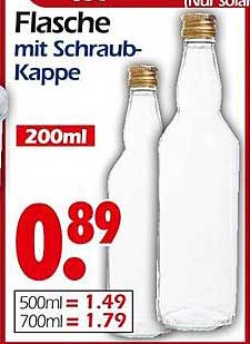 Flasche mit Schraub-Kappe 200ml