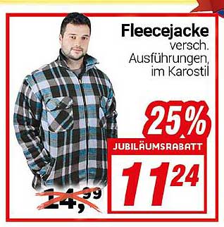 Fleecejacke in verschiedenen Ausführungen im Karostil
