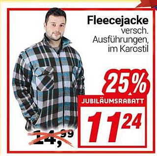 Fleecejacke verschied. Ausführungen im Karostil