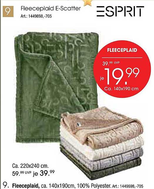 Fleeceplaid E-Scatter von Esprit