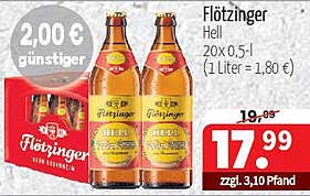 Flötzinger Hell - 20x0,5l Kasten