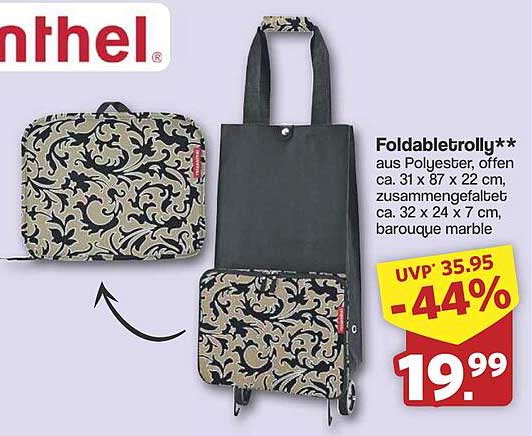 Foldabletrolly aus Polyester - Baroque Marble