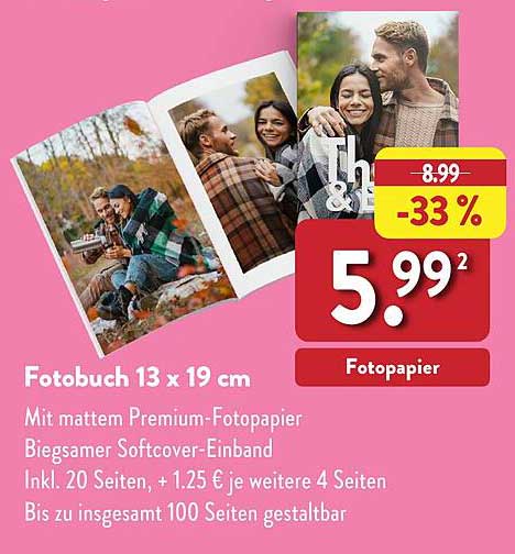 Fotobuch 13 x 19 cm mit mattem Premium-Fotopapier