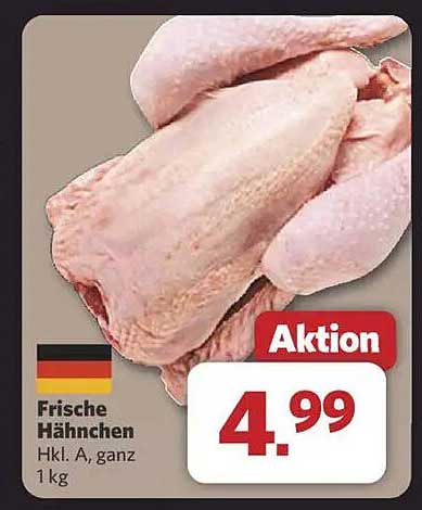 Frische Hähnchen Hkl. A, ganz 1 kg