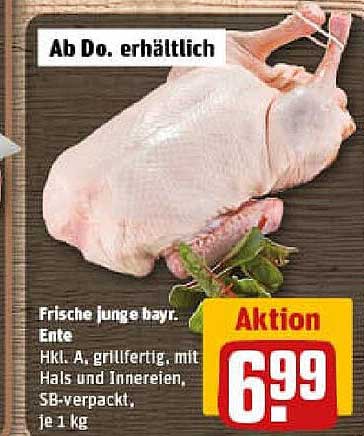 Frische junge bayrische Ente, Hkl. A, grillfertig