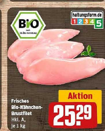 Frisches Bio-Hähnchen-Brustfilet