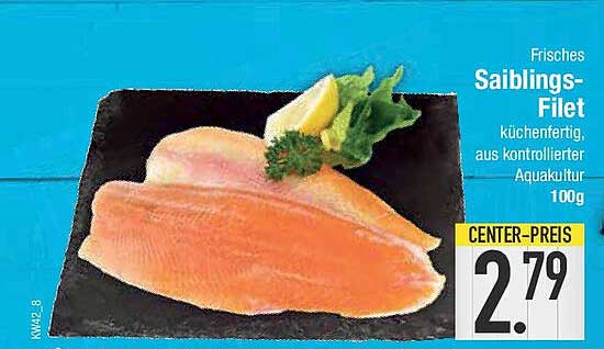 Frisches Saiblings-Filet küchenfertig, aus kontrollierter Aquakultur 100g