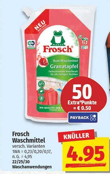 Frosch Bunt-Waschmittel Granatapfel 1L