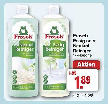 Frosch Essig oder Neutral Reiniger 1-Liter-Flasche