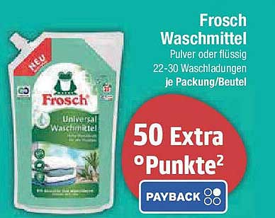 Frosch Waschmittel – Pulver oder flüssig, 22-30 Waschladungen je Packung/Beutel
