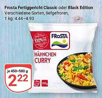 Frosta Fertiggericht Classic oder Black Edition - Hähnchen Curry