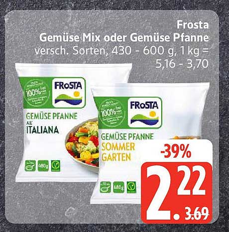 Frosta Gemüse Mix oder Gemüse Pfanne - Verschiedene Sorten