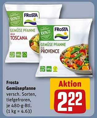 Frosta Gemüsepfanne verschiedene Sorten, tiefgefroren, je 480-g-Btl.